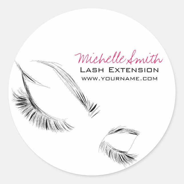 Sticker Rond Extension de la barre des cils longs (Devant)