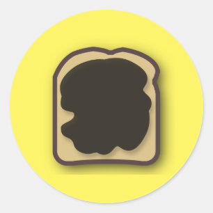 Sticker Rond Extrait de levure australienne sur toast