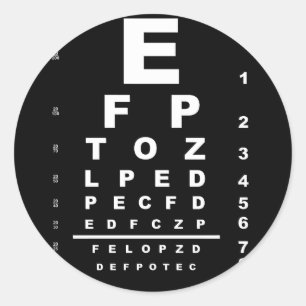 Sticker Rond Eye Test