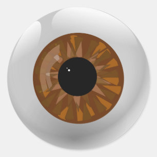Sticker Rond Eyeball Brown
