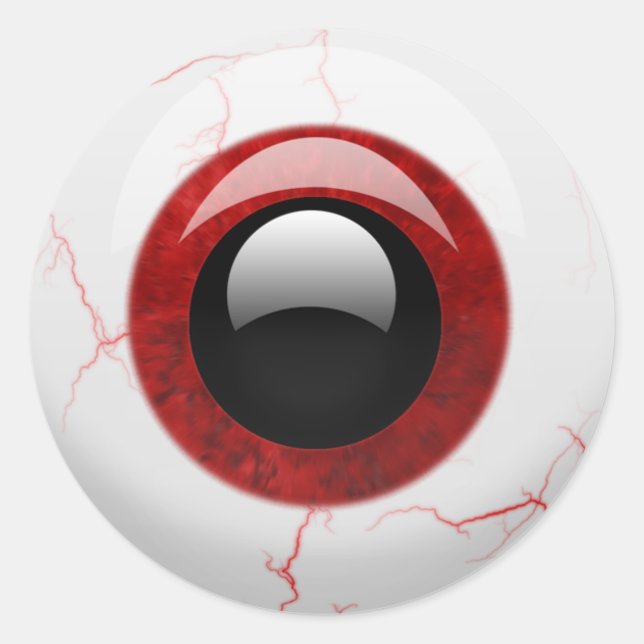 Sticker Rond Eyeball d'Halloween effrayant (Devant)