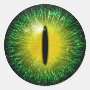 Sticker Rond Eyeball Dragon Halloween effrayant