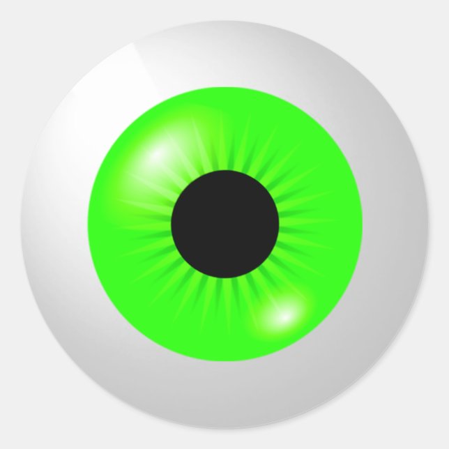 Sticker Rond Eyeball vert clair (Devant)