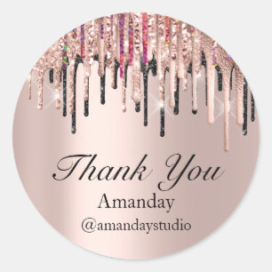 Sticker Rond Eyelash Extension Maquillage Rose Gris Drivers