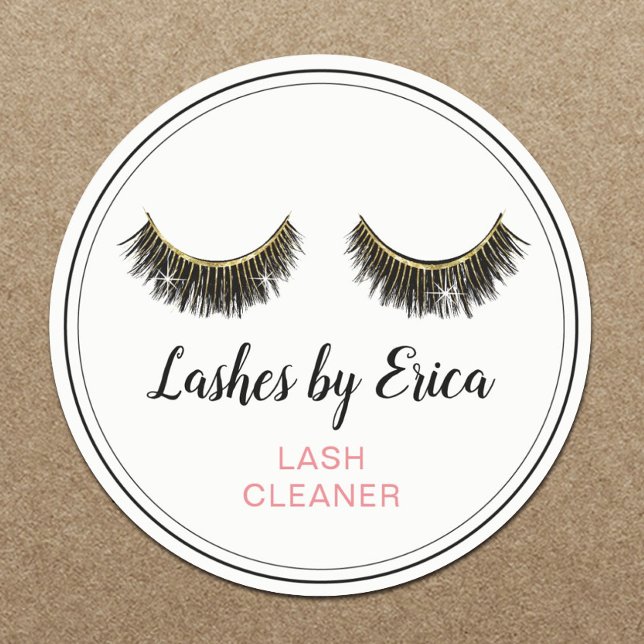 Sticker Rond Eyelash Extensions Lash Cleaner (Créateur téléchargé)