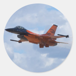 Sticker Rond F16 Faucon combattant
