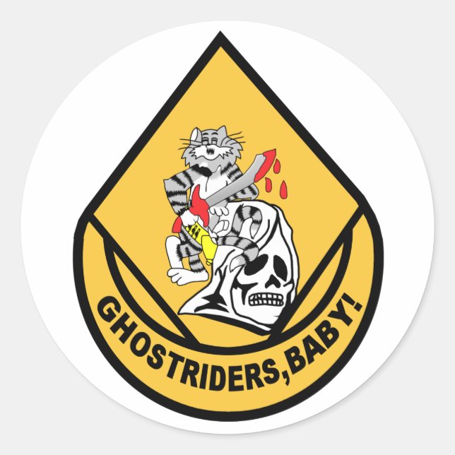 Sticker Rond F-14 Ghostriders TOMCAT VF-142 (Devant)