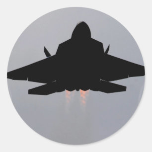 Sticker Rond f-22 chasseur furtif