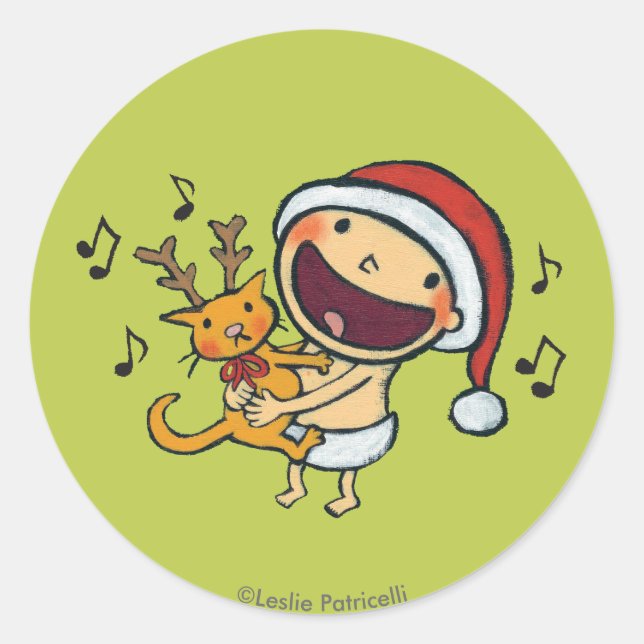 Sticker Rond Fa La Baby de Leslie Patricelli (Devant)