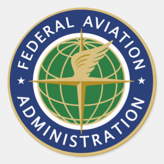 STICKER ROND FAA FÉDÉRAL AVIATION