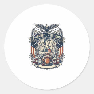 Sticker Rond Fabricant de confiture patriotique