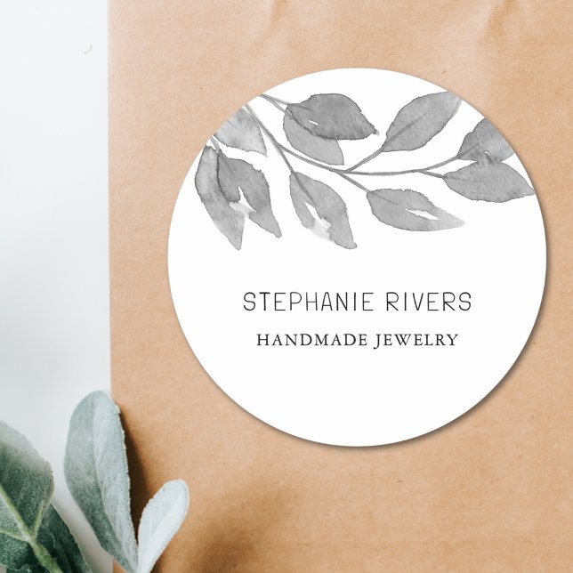 Sticker Rond Fabrication de bijoux en aquarelle (Créateur téléchargé)