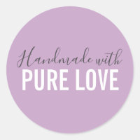 Fabriqué à la main avec amour script de typographi