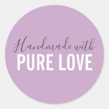 Fabriqué à la main avec amour script de typographi