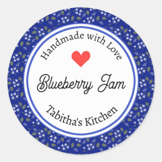 Sticker Rond Fabriqué à la main avec l'amour Muffin de confitur