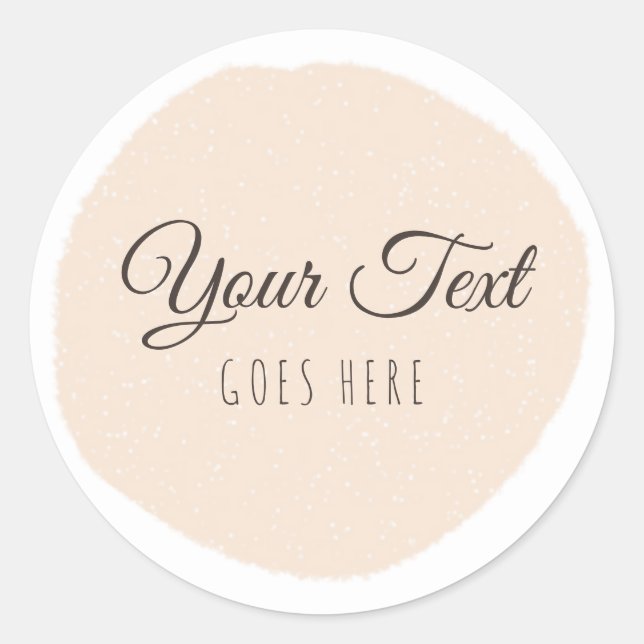 Sticker Rond Fabriqué à la main Blush Simple tendance Classic R (Devant)