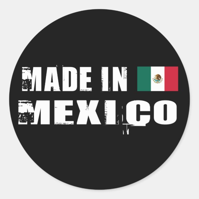 Sticker Rond Fabriqué au Mexique (Devant)