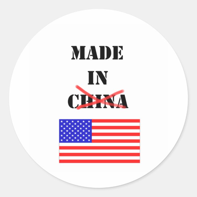 Sticker Rond Fabriqué aux Etats-Unis (Devant)