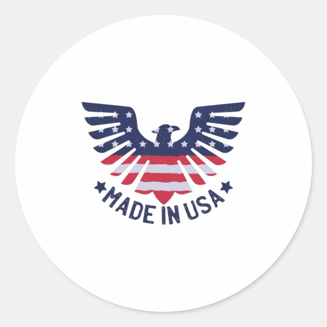 Sticker Rond Fabriqué aux États-Unis (Devant)