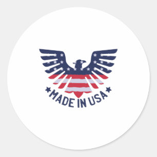 Sticker Rond Fabriqué aux États-Unis