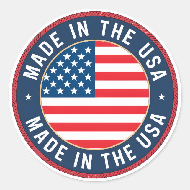 Sticker Rond Fabriqué aux Etats-Unis (Devant)