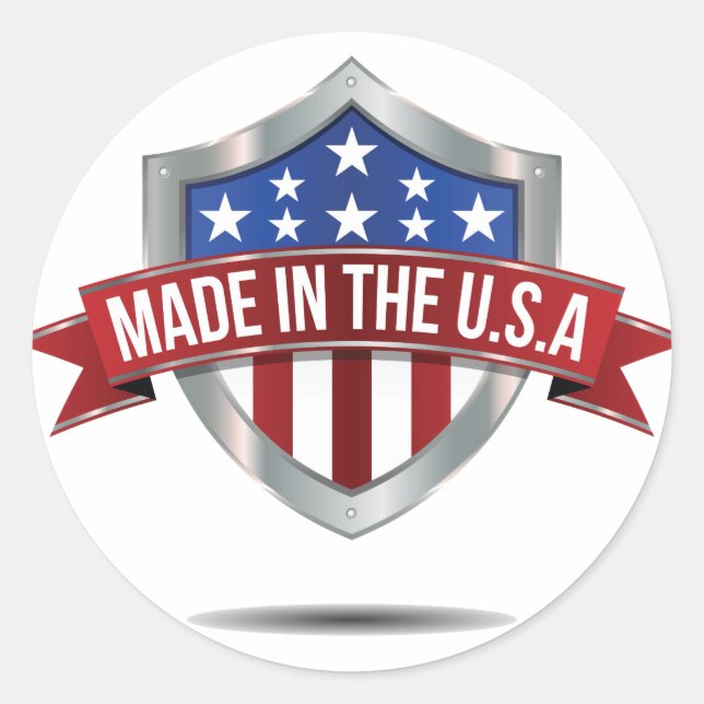 Sticker Rond Fabriqué aux Etats-Unis (Devant)