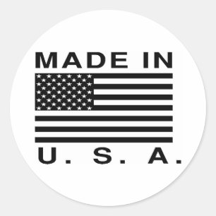 Sticker Rond Fabriqué Aux États-Unis