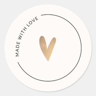 Sticker Rond Fabriqué avec amour