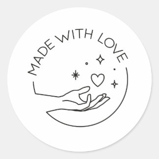 Sticker Rond Fabriqué avec amour