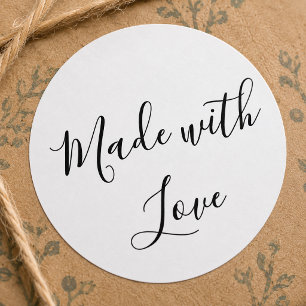 Sticker Rond Fabriqué avec Amour Artisanal