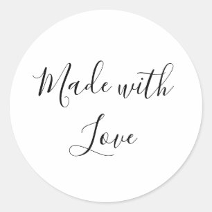 Sticker Rond Fabriqué avec amour fait main