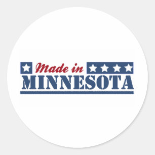 Sticker Rond Fabriqué Dans Le Minnesota