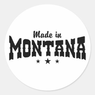 Sticker Rond Fabriqué Dans Le Montana