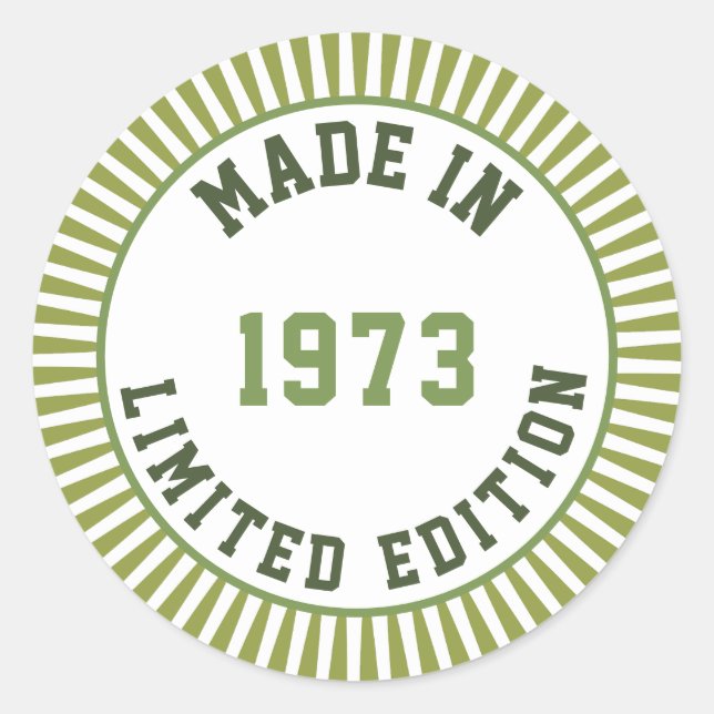 Sticker Rond Fabriqué en 1973 (Devant)