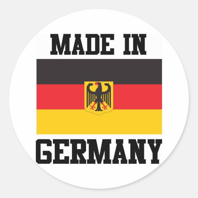 Sticker Rond Fabriqué En Allemagne (Devant)
