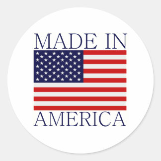 Sticker Rond Fabriqué en Amérique