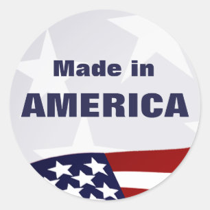Sticker Rond Fabriqué en Amérique