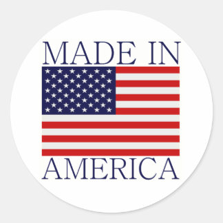 Sticker Rond Fabriqué en Amérique