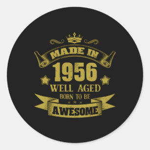 Sticker Rond Fabriqué En Style 1956