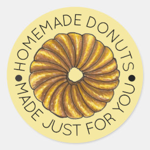 Sticker Rond Fabriqué Maison De Fruits Fabriquées Par Cuisine