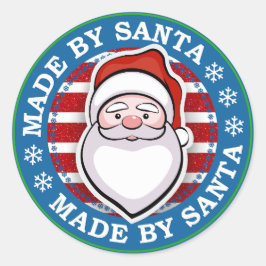 Sticker Rond Fabriqué par Père Noël