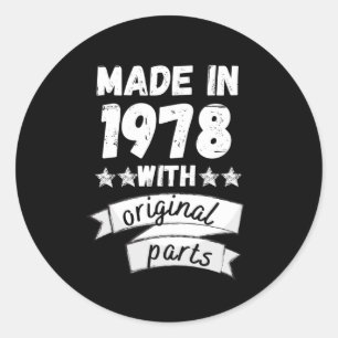 Sticker Rond fabriqués en 1978 avec des pièces d'origine,