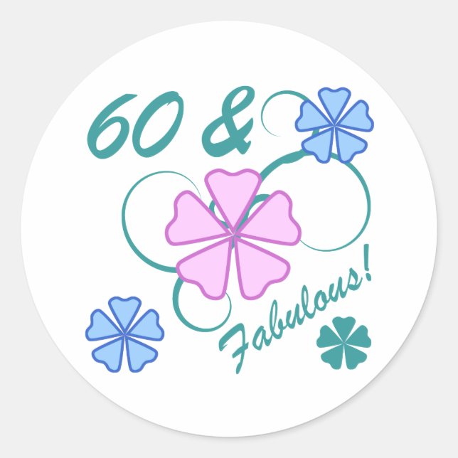 Sticker Rond Fabuleux 60e anniversaire (Devant)