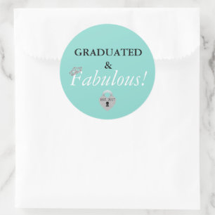 Sticker Rond Fabuleux Et Graduation Fête de célébration