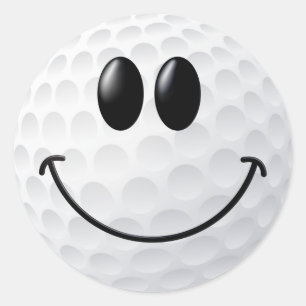Sticker Rond Face à la balle de golf