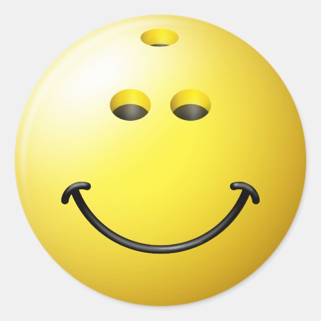Sticker Rond Face de balle de Bowling (Devant)