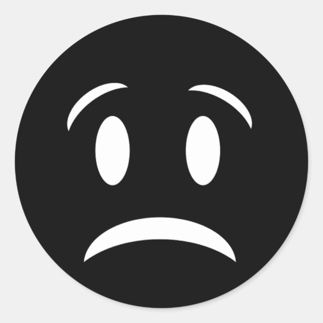 STICKER ROND FACE DE FROWNIE (Devant)