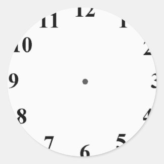 Sticker Rond Face de l'horloge