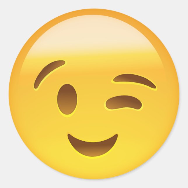 Sticker Rond Face de lit Emoij (Devant)