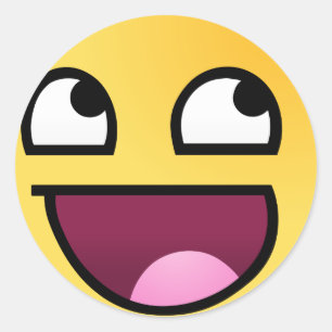 Sticker Rond Face incroyable - HD de haute qualité